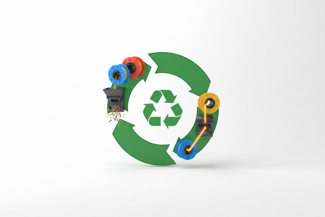 Filament-Recycling mit Granulat – Nachhaltiger 3D-Druck neu gedacht