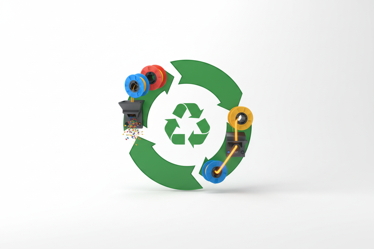 Filament-Recycling mit Granulat – Nachhaltiger 3D-Druck neu gedacht